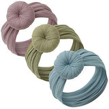 Baby Girl Headbands and bows - Nylon Turban Round Knot Headband Fits newborn toddler infant girls