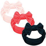 Baby Girl Headbands and bows - Nylon Headband Fits newborn toddler infant girls