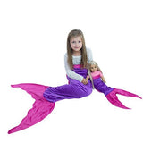 JLIKA Mermaid Tail Blanket for Kids with Free Doll Blanket Included - The Perfect Gift For Girls