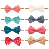 Baby Girl Headbands and bows - Nylon Headband Fits newborn toddler infant girls (Assorted Mix)