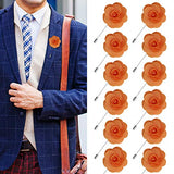 JLIKA Lapel Flower Pin Rose for Wedding Boutonniere Stick (Set of 12 PINS)