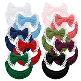 Baby Girl Headbands and bows - Nylon Headband Fits newborn toddler infant girls lace trim