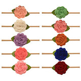 Baby Girl Headbands and bows - Nylon Headband Fits newborn toddler infant girls (Assorted Mix)