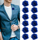 JLIKA Lapel Flower Pin Rose for Wedding Boutonniere Stick (Set of 12 PINS)