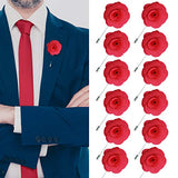 JLIKA Lapel Flower Pin Rose for Wedding Boutonniere Stick (Set of 12 PINS)