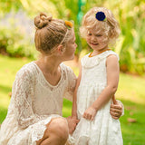 Baby Girl Headbands and bows - Nylon Headband Fits newborn toddler infant girls (Adeline Collection)