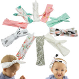 Baby Girl Knotted Headbands - 10 Pack (Modern Designs Collection)