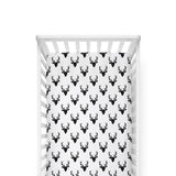 Crib Sheet - Black White Buck