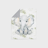 Elephants Gray Crib Bedding Set