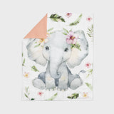 Elephants Peach  Crib Bedding Set