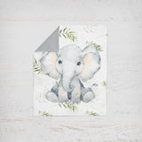 Elephants Gray Crib Bedding Set