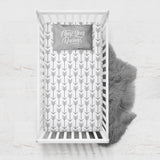 Grey Arrows Crib Sheet