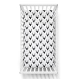 Crib Sheet - Black White Buck