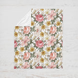 Vintage bright floral Baby Blankets