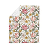 Vintage bright floral Baby Blankets