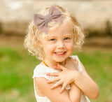 Baby Girl XL Bow Headbands Grey, Pink, Ivory