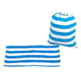 TURQUOISE & WHITE STRIPE