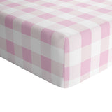 Pink Plaid Crib Sheet