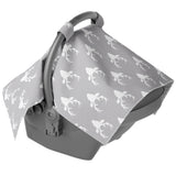 Grey and White Buck Carseat Canopy