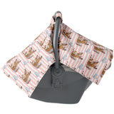Peach Stripes Carseat Canopy