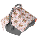 Peach Stripes Carseat Canopy