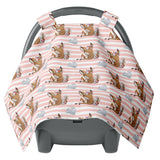 Peach Stripes Carseat Canopy