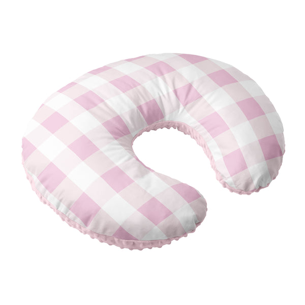 Nursing Pillow Cover - Pink Plaid