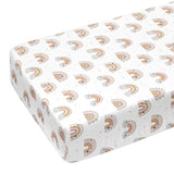 Crib Sheets 100% Cotton Fitted Crib Sheet Set Perfect for Baby Fits Standard Toddler Mattress Rainbows