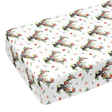 Crib Sheets for boy 100% Cotton Fitted Crib Sheet Set Perfect for Baby Fits Standard Toddler Mattress Floral deer