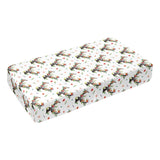 Crib Sheets for boy 100% Cotton Fitted Crib Sheet Set Perfect for Baby Fits Standard Toddler Mattress Floral deer