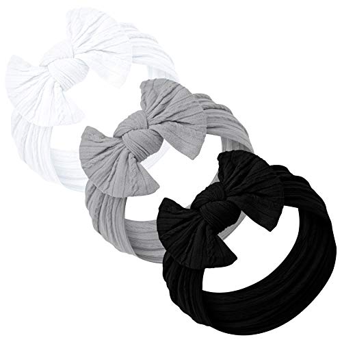 Baby Girl Headbands and bows - Nylon Headband Fits newborn toddler infant girls