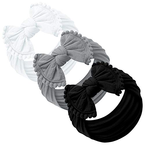 Baby Girl Headbands and bows - Nylon Headband Fits newborn toddler infant girls