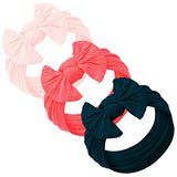 Baby Girl Headbands and bows - Nylon Headband Fits newborn toddler infant girls