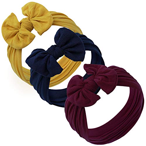 Baby Girl Headbands and bows - Nylon Headband Fits newborns toddlers infants girls