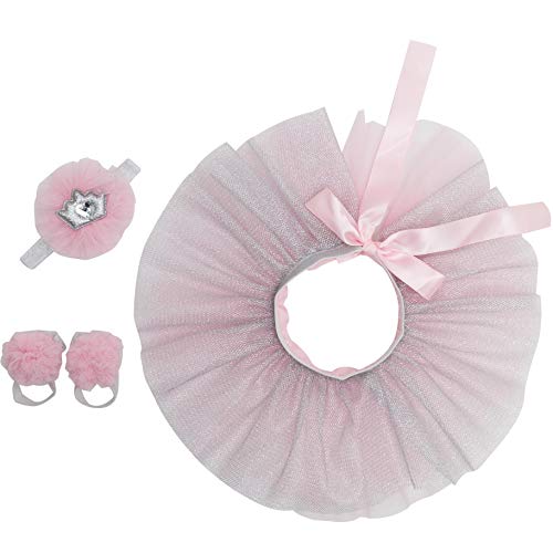 Newborn Girl Tutu Set Skirt with Headband Photography Prop Pink