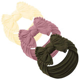Baby Girl Headbands and bows - Nylon Headband Fits newborn toddler infant girls