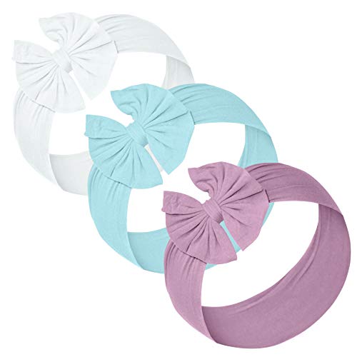 Baby Girl Headbands and bows - Nylon Headband Fits newborn toddler infant girls