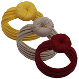 Baby Girl Headbands and bows - Nylon Turban Round Knot Headband Fits newborn toddler infant girls