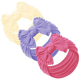 Baby Girl Headbands and bows - Nylon Headband Fits newborn toddler infant girls
