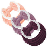 Baby Girl Headbands and bows - Nylon Headband Fits newborn toddler infant girls