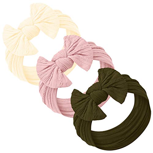 Baby Girl Headbands and bows - Nylon Headband Fits newborn toddler infant girls