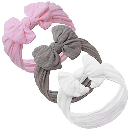 Baby Girl Headbands and bows - Nylon Headband Fits newborns toddlers infants girls