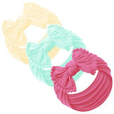 Baby Girl Headbands and bows - Nylon Headband Fits newborn toddler infant girls