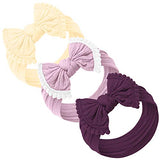 Baby Girl Headbands and bows - Nylon Headband Fits newborn toddler infant girls pom pom