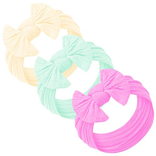 Baby Girl Headbands and bows - Nylon Headband Fits newborn toddler infant girls