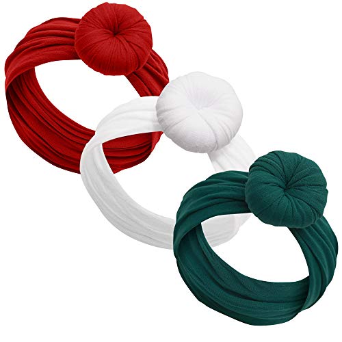 Baby Girl Headbands and bows - Nylon Turban Round Knot Headband Fits newborn toddler infant girls