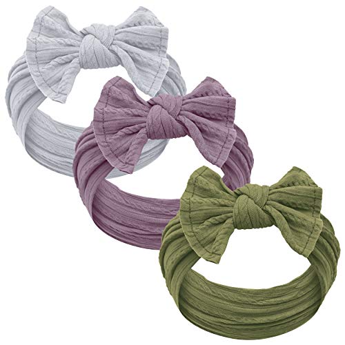 Baby Girl Headbands and bows - Nylon Headband Fits newborns toddlers infants girls