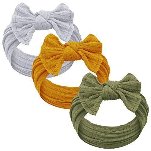 Baby Girl Headbands and bows - Nylon Headband Fits newborns toddlers infants girls