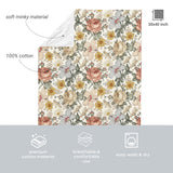 Blanket Floral blue