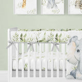Elephants Gray Crib Bedding Set